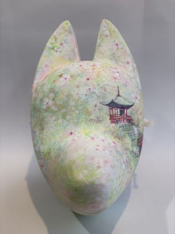狐面　桜　鎌倉