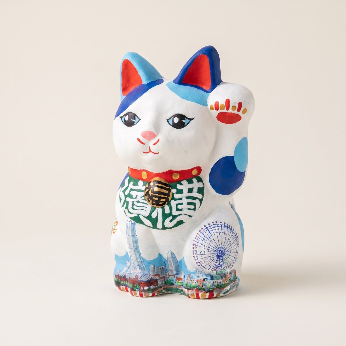 絵付け招き猫「横濱」