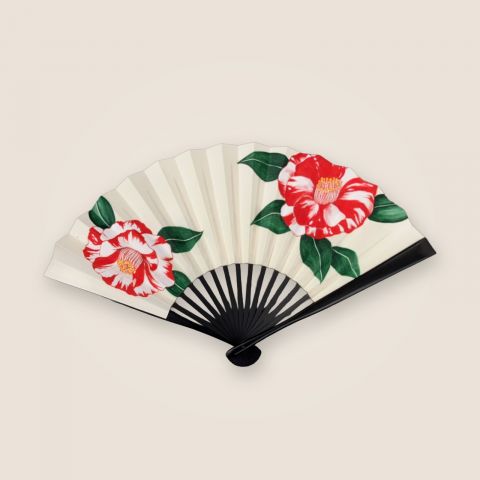 江戸扇子　椿